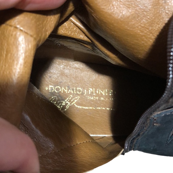 DONALD J. PLINER | Womens Black Leather Brown Suede Gale Knee High Boots size 10 - Picture 16 of 16